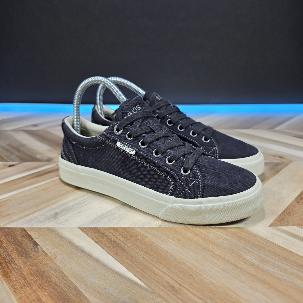 Taos Sneakers Womens 7.5 W Plim Soul WIDE Comfort Lace Up Shoes Canvas Black